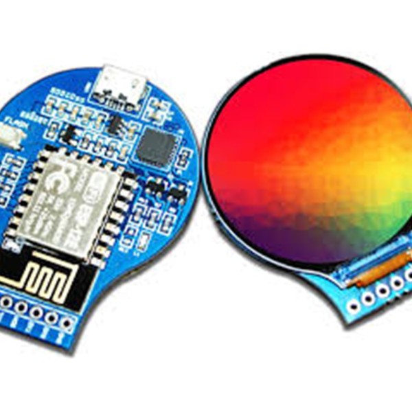 1.28” Round LCD Display Based on ESP-12E ESP8266 WiFi Transceiver Module 240×240 Resolution Display with GC9A01 Driver and SPI Interface