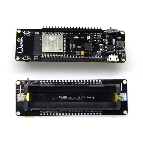 Wemqs WiFi and Bluetooth Battery ESP32 Development Board With 18650 Lithium Battery Shield