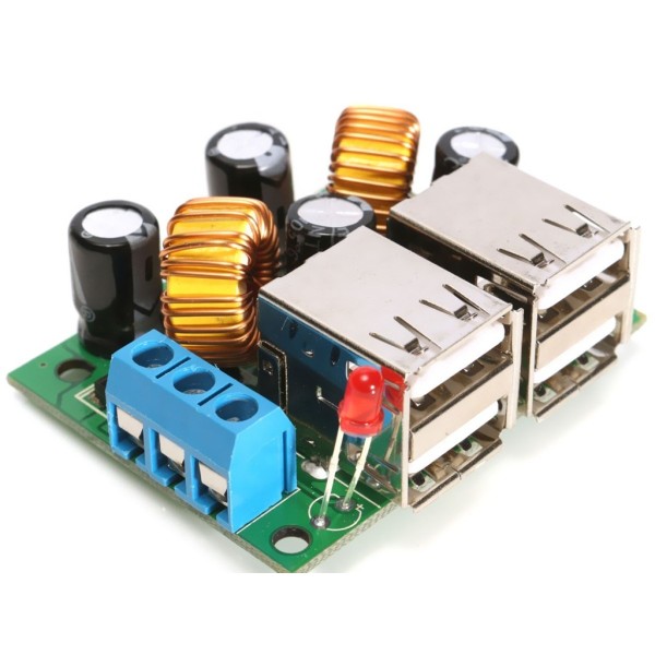 A5268 Step Down Voltage Regulator 4USB Buck Converter  DC 36 24 12 9V TO 5V