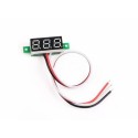 0.28 Inch 0-100V Three Wire DC Voltmeter Blue