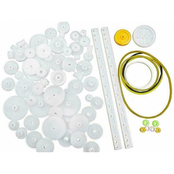 75 Assorted Plastic Gears Diy Pulley For Robot Diy Car Toys