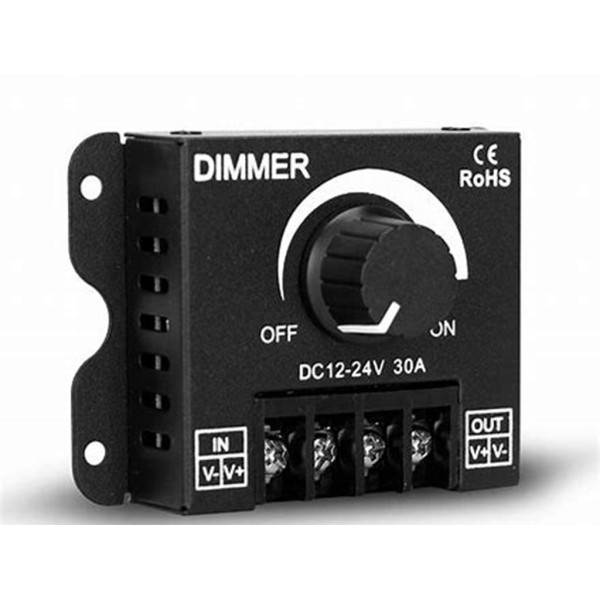 30A 12-24V Adjustable Dimmer Controller Single LED Strip