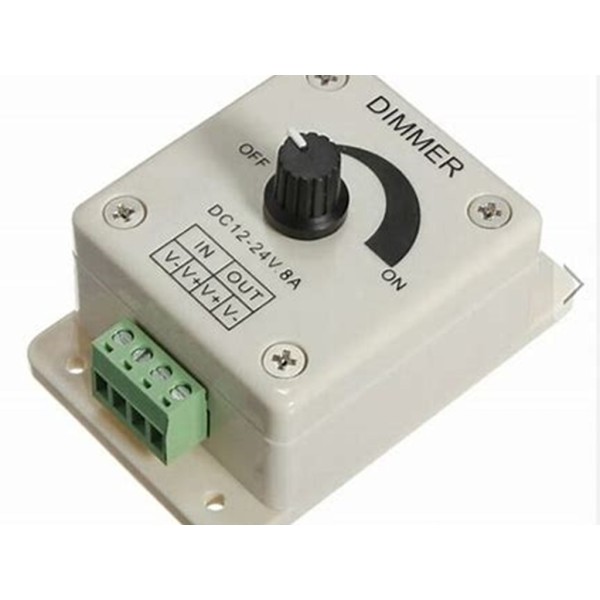 8A 12V-24V Adjustable Dimmer Switch For Single LED Strip