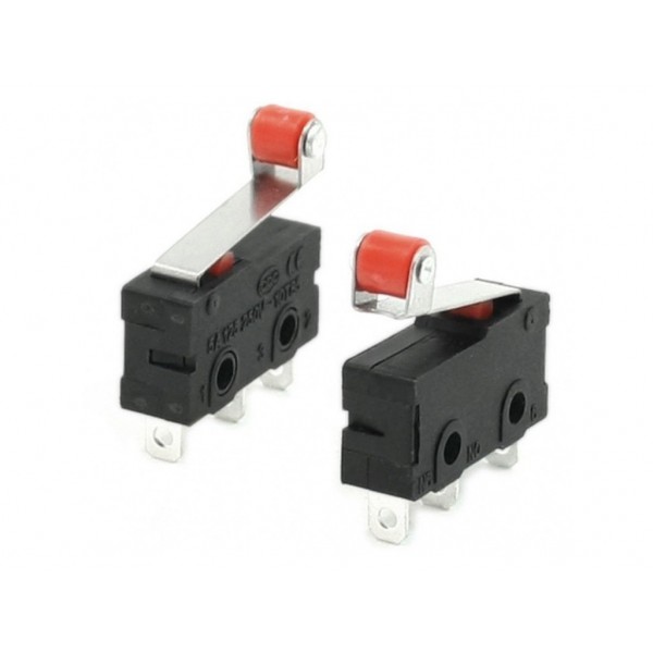 Tact Switch Kw11 3Z 5A 250V Micro Switch Round Handle 3 Pin N/O N/C For 3D Printers – 2Pcs