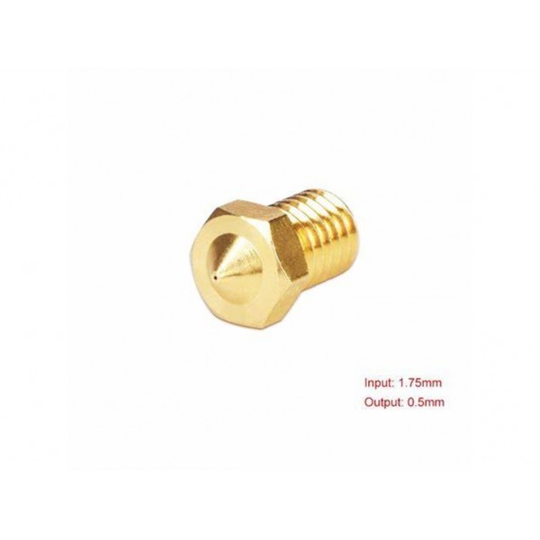 M6 Thread Brass Nozzle V5 V6 Um Compatible – 1.75Mm X 0.5Mm (For 3D Printer)