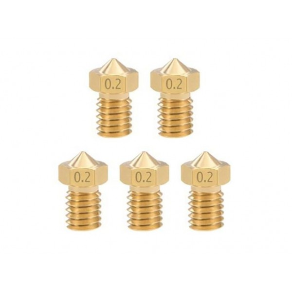 M6 Thread Brass Nozzle V5 V6 Um Compatible – 1.75Mm X 0.2Mm (For 3D Printer)