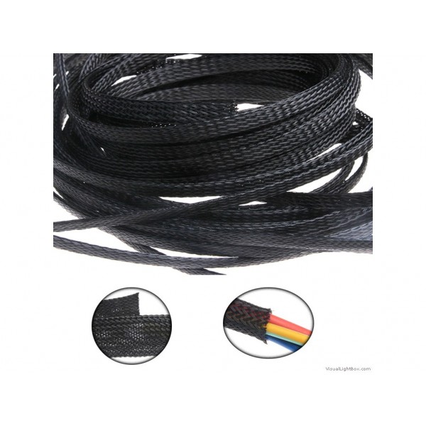 Nylon 2Mm Expandable Braided Sleeve For Wire Protection 2M Length