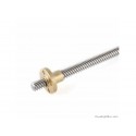 150Mm Trapezoidal 4 Start Lead Screw 8Mm Thread 2Mm Pitch Lead Screw With Copper Nut