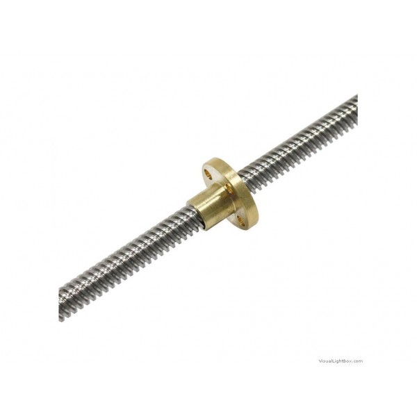 1000Mm Trapezoidal 4 Start Lead Screw 8Mm Thread 2Mm Pitch Lead Screw With Copper Nut