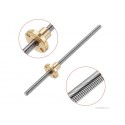 500Mm Trapezoidal 4 Start Lead Screw 10Mm Thread 2Mm Pitch Lead Screw With Copper Nut