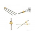 500Mm Trapezoidal 4 Start Lead Screw 10Mm Thread 2Mm Pitch Lead Screw With Copper Nut