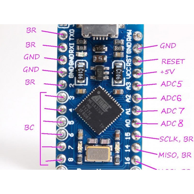 Pro Micro 5V 16Mhz Mini Leonardo Micro Controller Development Board For ...
