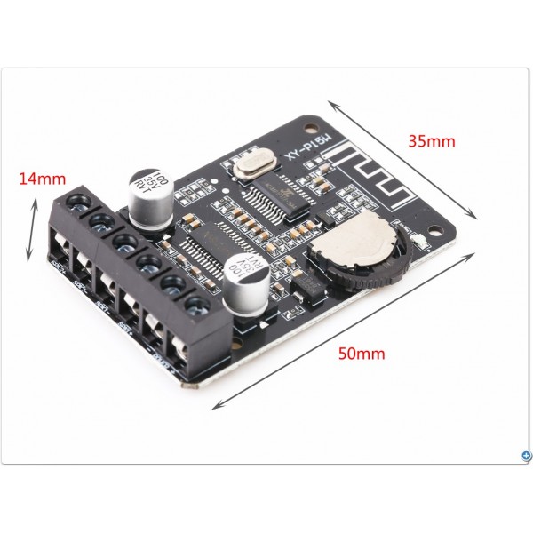 Xy-P15W High Power Digital Dual Channel Stereo Bluetooth 5.0 Power Amplifier Board 8-24Vdc 15Meters
