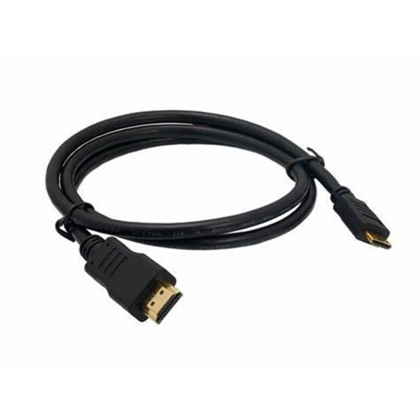 Mini Hdmi To Hdmi Cable 1 Meter Round High Quality Copper Clad Steel Black
