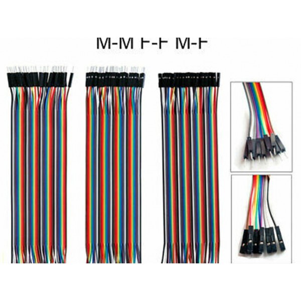 30Cm Dupont Wire Color Jumper Cable 2.54Mm 1Pcs Female To Female 1Pcs Female To Male And 1Pcs Male To Male