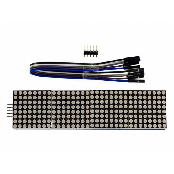 Max7219 Led Dot Matrix 4 In 1 Display With 5P Line Module