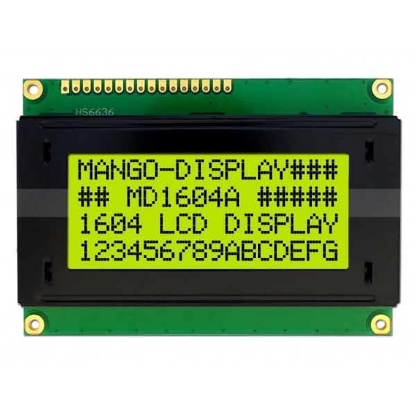 Lcd1604 Display Yellow Backlight