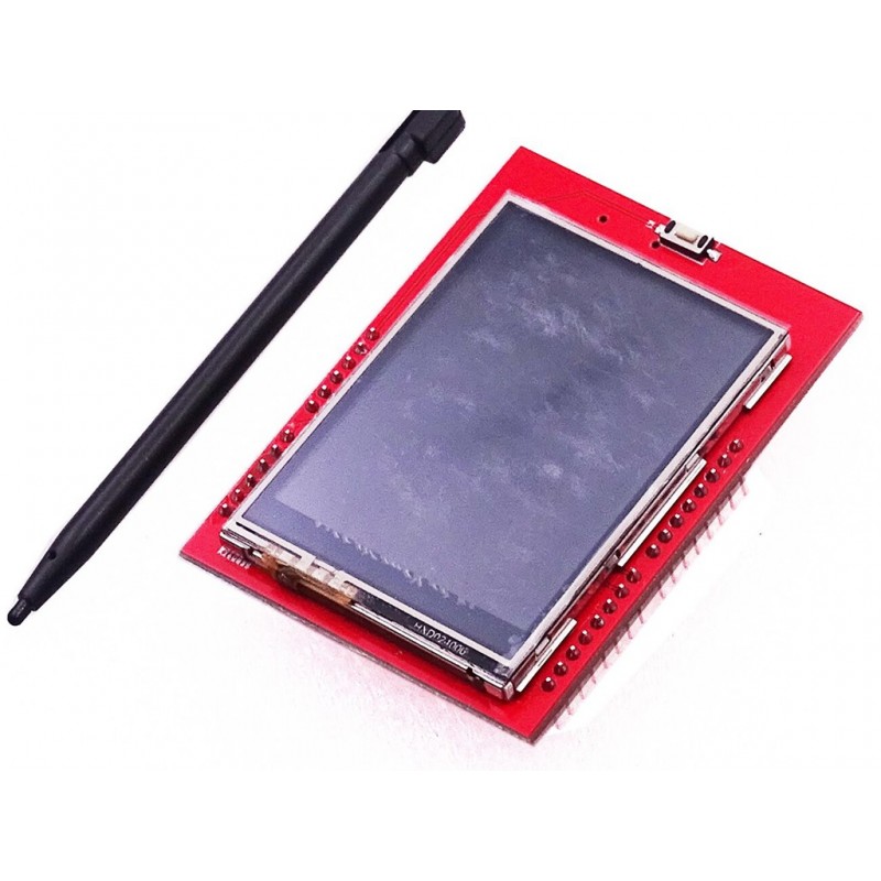 2.4 Inch Tft Lcd Touch Display Shield For Arduino Uno With Onboard Micro Sd Slot