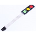 1 * 3 Membrane Switch Matrix Membrane Switch Control Panel Key 3 Red Yellow And Green