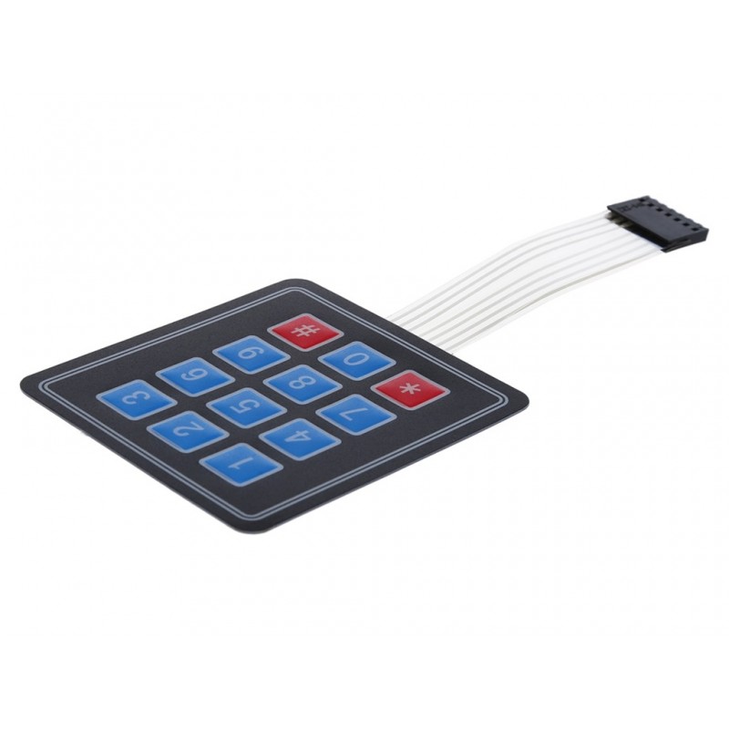 4*3 Matrix 12 Keys Membrane Switch Keypad
