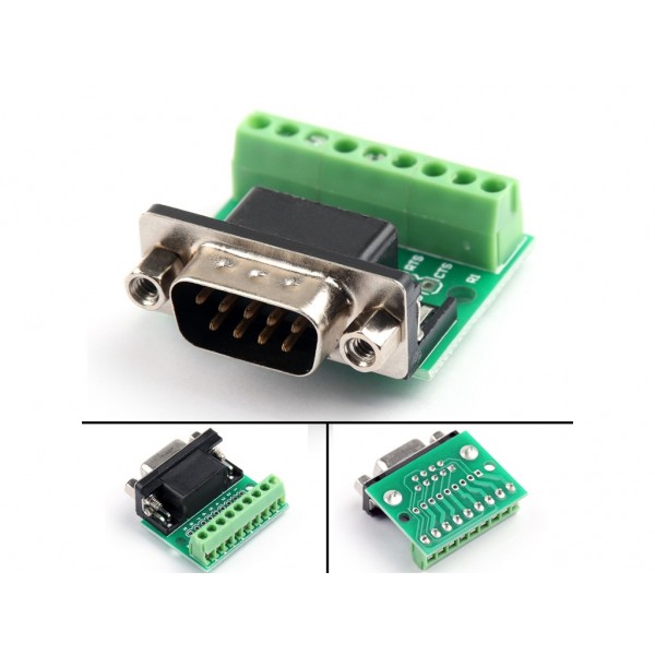 Db9 Male Screw Terminal To Rs232 Rs485 Conversion Board