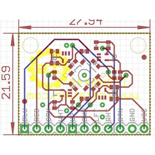Icsh044A Icstation Blackberry Trackball Breakout Board 360 Degree Trajectory Ball Module