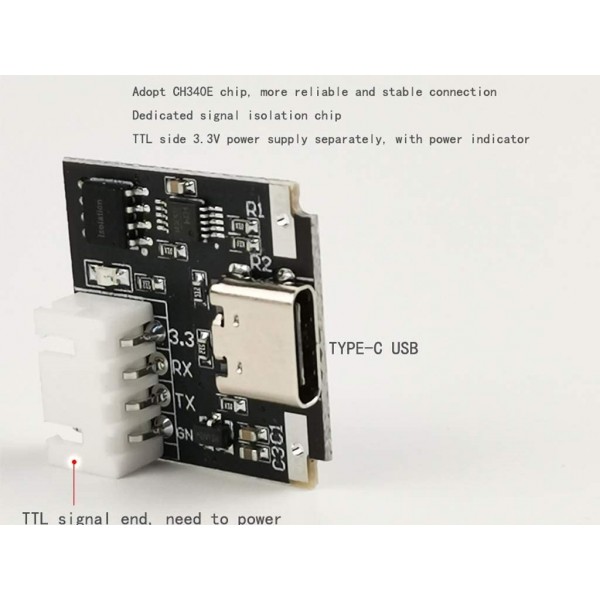 Isolated Usb To Ttl Usb C To Serial Port Uart Module Download Line Upgrade Brush Machine Industrial Grade 3.3V
