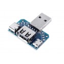 Usb Adapter Board Male To Female Micro Type C 4P 2.54Mm Straight Plug Usb4