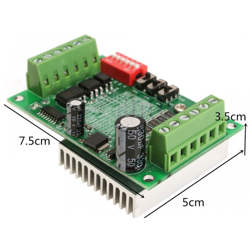 Driver Per Motore Passo-Passo TB6560 Monoasse 3A - Scheda Controller 10-24V Con Dissipatore E Protezioni, Per Motori 4/6 Fili