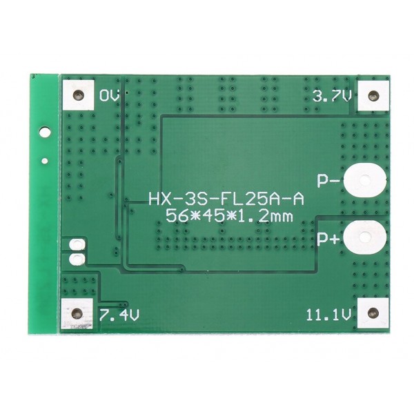 3 Series 12V 25A 18650 Lithium Battery Protection Board