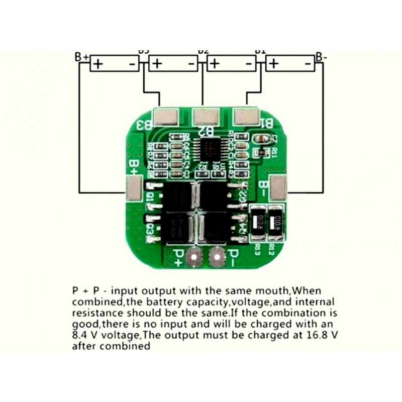 4 Series 14.8V 16.8V 15A 18650 Lithium Battery Protection Board
