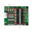4 Series 14.8V 16V 30A 18650 Lithium Battery Protection Board With Cable