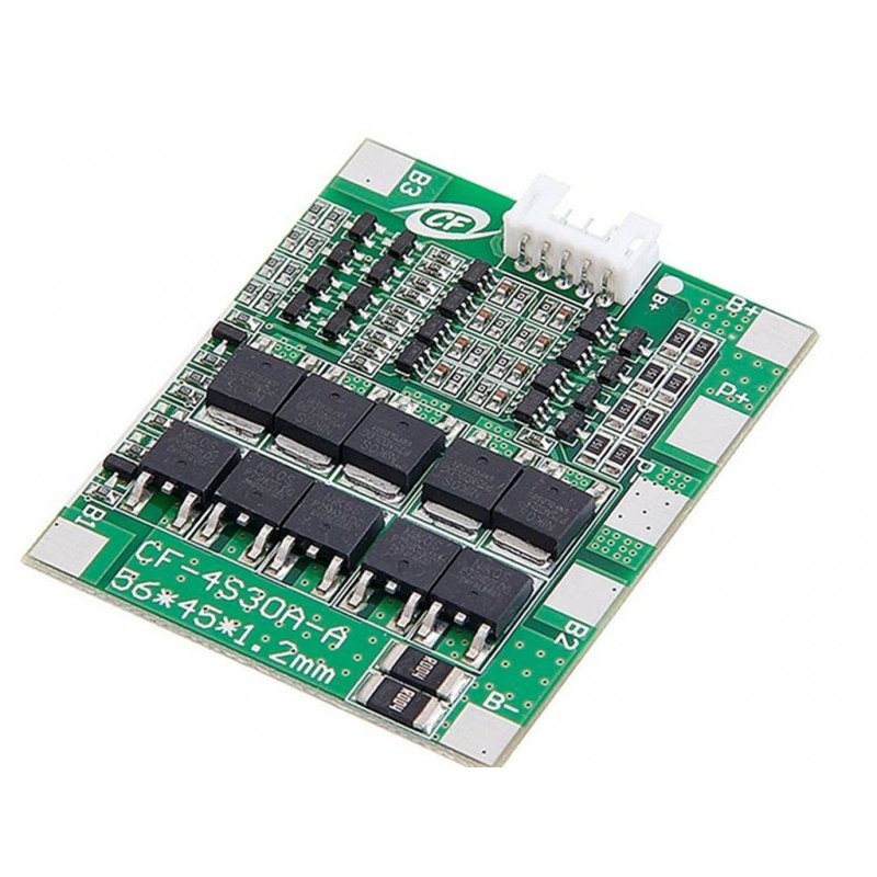 4 Series 14.8V 16V 30A 18650 Lithium Battery Protection Board With Cable