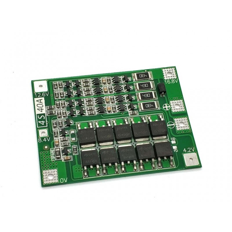 4 Series 14.8V 16.8V  40A 18650 Lithium Battery Protection Board With Balance For Drill Motor Lipo Cell Module