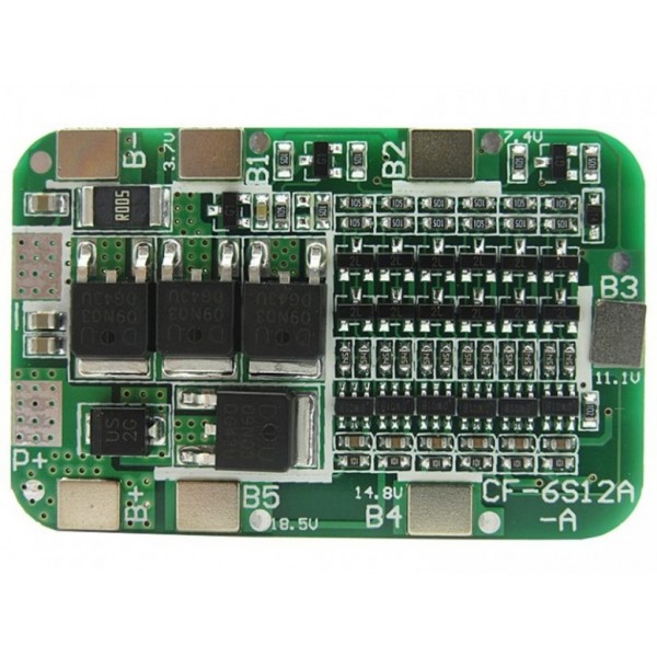  6 Series 22V 18650 Lithium Battery Protection Board Bms