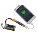 2S 6S Lipo Battery With Xt60 Plug To Usb Cellphone Charger Adapter With Voltage Display
