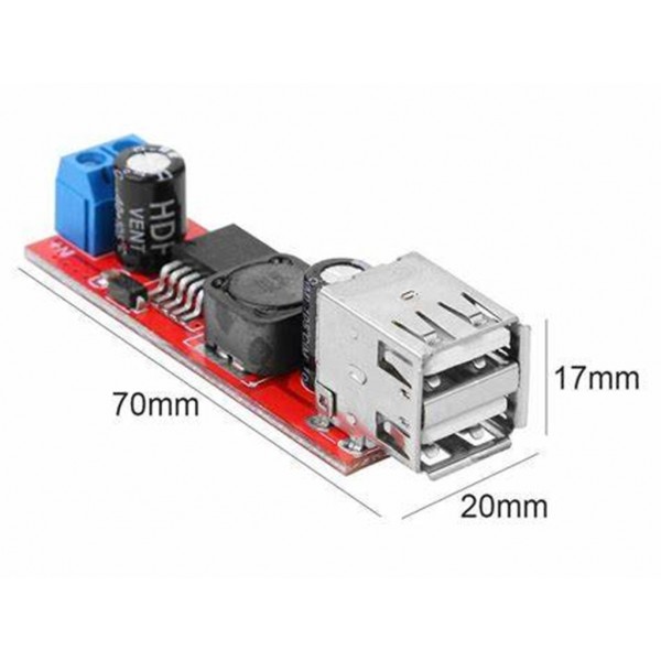 Dual Usb Output 9V 12V 24V 36V Car Charger Switch 5V Dc Dc Power Supply Module 3A Buck Regulator