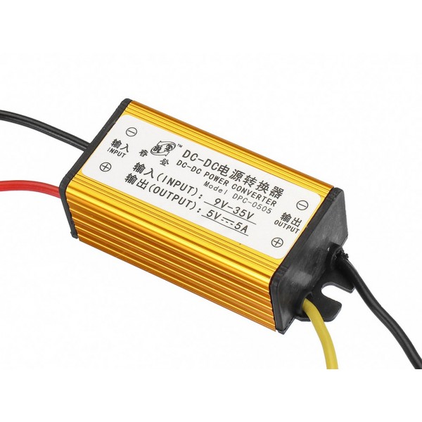 Dc Dc Converter Module 12V To 5V 24V To 5V 5A Waterproof Power Supply For Led Car Display