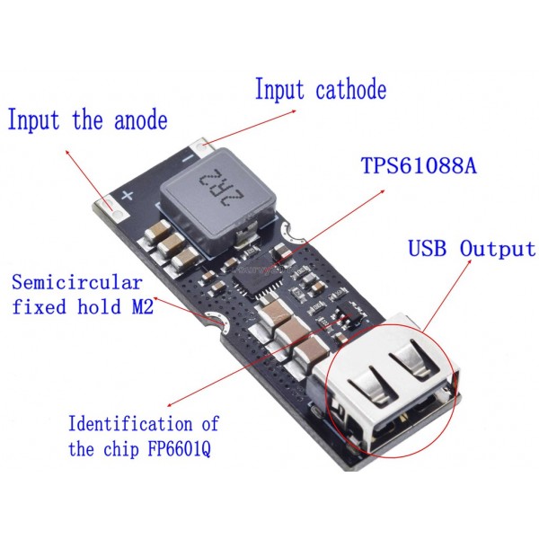 Tps61088 Boost Fast Charging Source Module 3.2V3.7V4.2V To 5V9V12V Mobile Phone Qc Fast Charging