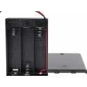 Plastic Covered Battery Cell Holder For 3 X Aa Battery With On Off Switch