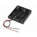 Black Plastic Storage Box Case Holder For Battery 4 X Aa Cell Box With On Off Switch