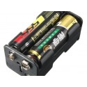 4 X Aa Battery Back To Back Holder Case Box