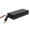 18650 X 2 Battery Holder With Cover And On Off Switch With Dc Jack