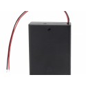 Black Plastic Storage Box Case Holder For Battery 3 X 18650 Cell Box Without Cover