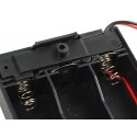 Black Plastic Storage Box Case Holder For Battery 3 X 18650 Cell Box Without Cover