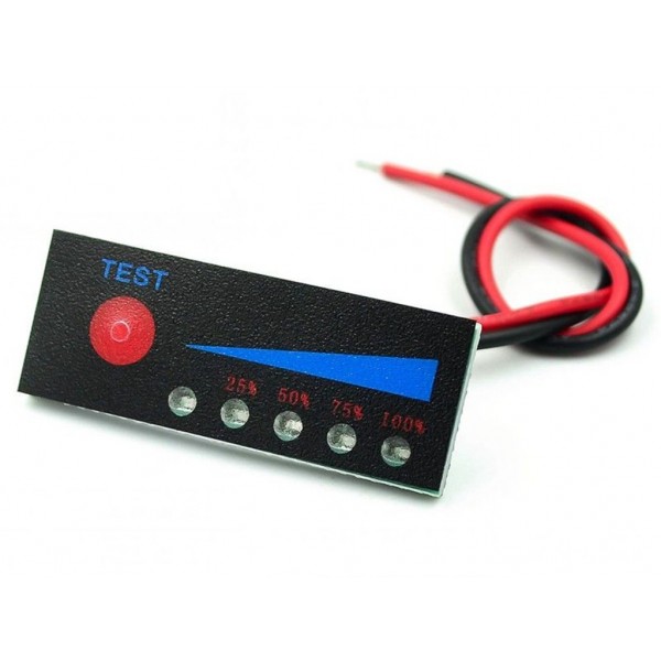 12V Lithium Battery Car Battery Dry Battery 2 5 String Lithium Battery Power Indicator Power Indicator Board