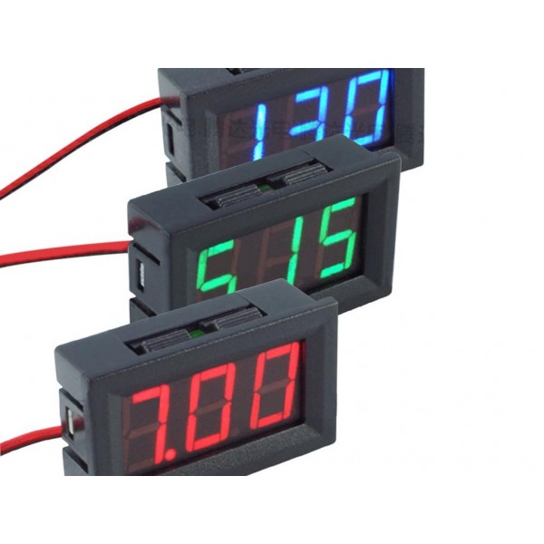 Two Wire Dc Voltmeter 0.56 Inch Led Digital Voltmeter Dc4.5V 30.0V Reverse Connection Protection