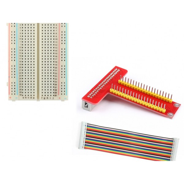 T Type Gpio Breakout Board With 40 Pin Cable For Raspberry Pi