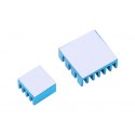 Set Of Blue Aluminum Heatsink For Raspberry Pi