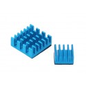 Set Of Blue Aluminum Heatsink For Raspberry Pi